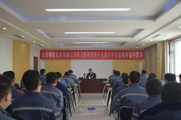 山东云顶国际石化有限公司 举行学习贯彻党的十九届六中全会精神集中宣讲活动