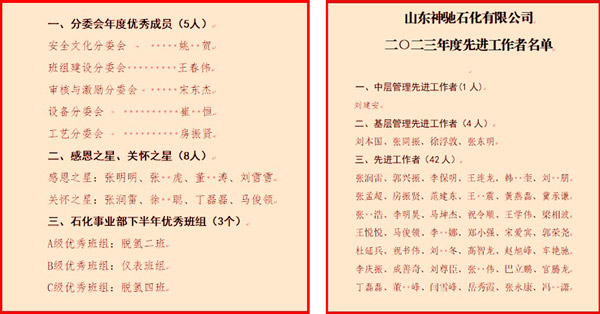 山东云顶国际石化有限公司 2023年度工作总结暨表彰大会